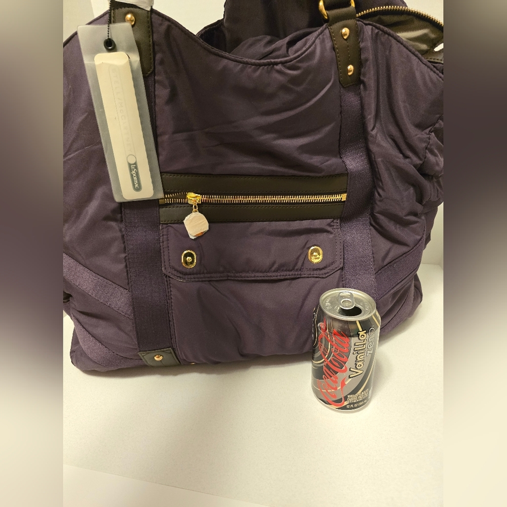 Lesportsac Stella McCartney Cyber Grape Purple Oversized Carryall NWT - Picture 10 of 11